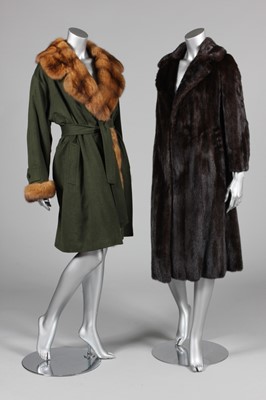 Lot 97 - A Hector Hunter dark chocolate-brown mink coat,...