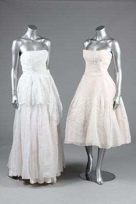 Lot 42 - Two Ceil Chapman summer gowns, 1950s, labelled,...