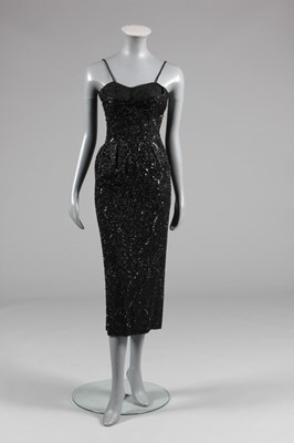 Lot 44 - A Ceil Chapman black sequined and beaded...