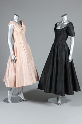 Lot 45 - Two Ceil Chapman taffeta evening gowns, 1950s,...