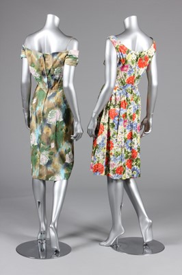 Lot 47 - Two Ceil Chapman floral printed cotton dresses,...