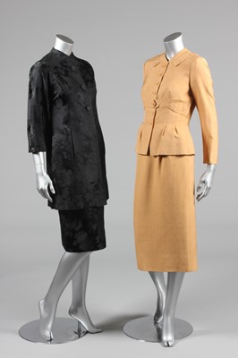 Lot 48 - An Irene slubbed silk suit, early 1950s,...