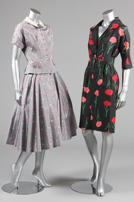 Lot 63 - Eight summery day/dinner dresses, 1950s and...