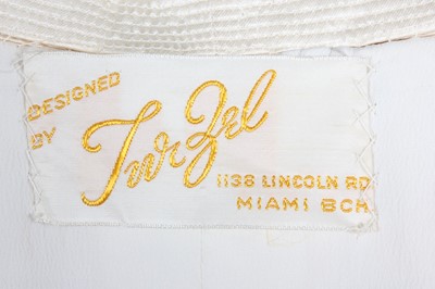 Lot 66 - A Turzel of Miami Beach ivory satin and...