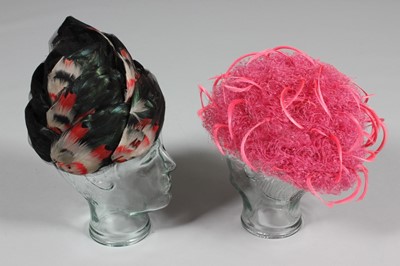 Lot 10 - Four Christian Dior hats, early 1960s-1970s,...