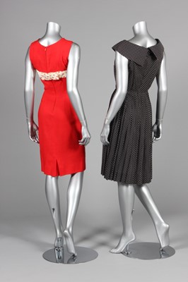 Lot 75 - An Oleg Cassini steel-grey wool dress-suit...