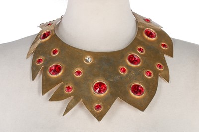 Lot 211 - A Thierry Mugler metal collar necklace and...