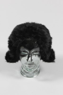 Lot 108 - A Balenciaga black fur `helmet', circa 1960,...