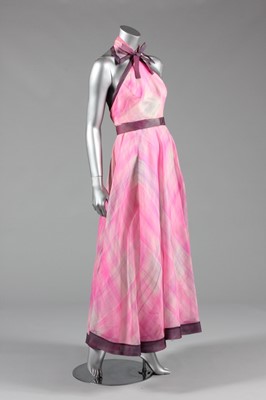 Lot 116 - A Pierre Balmain couture printed organza gown...