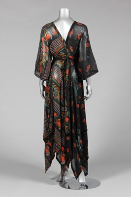 Lot 117 - An Ossie Clark/Celia Birtwell printed chiffon...