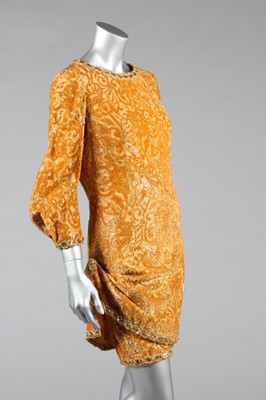 Lot 99 - A Chanel couture golden cut-velvet shorts...