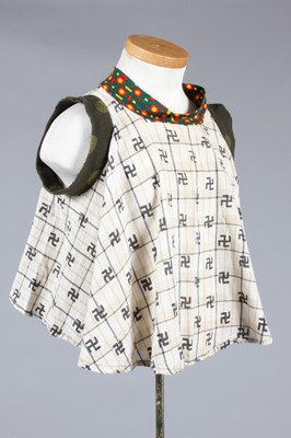 Lot 136 - A rare Leigh Bowery swastika cropped smock-top,...