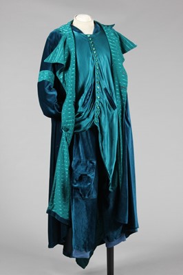 Lot 140 - An important Leigh Bowery peacock-blue three...