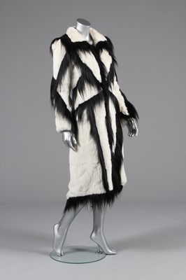 Lot 142 - A striking Thierry Mugler white fur coat,1990s,...