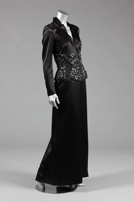 Lot 147 - An Alexander McQueen for Givenchy black satin...