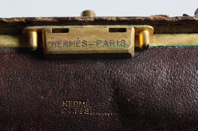 Lot 20 - An Hermès brown crocodile malette, probably...