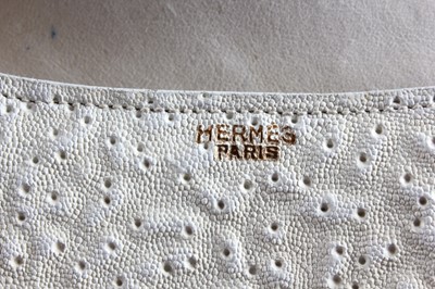 Lot 17 - An Hermès white whaleskin Constance handbag,...