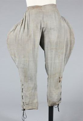 Lot 185 - Serge Lifar's grey challis jodhpurs, worn in...