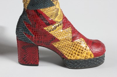 Lot 118 - A pair of 'Vivaldi' 'glam-rock' snakeskin...