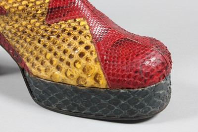 Lot 118 - A pair of 'Vivaldi' 'glam-rock' snakeskin...