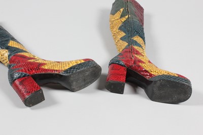Lot 118 - A pair of 'Vivaldi' 'glam-rock' snakeskin...