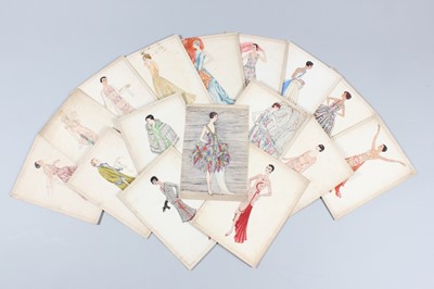 Lot 29 - Elliot Hodgkin fashion sketches, circa 1928-9,...