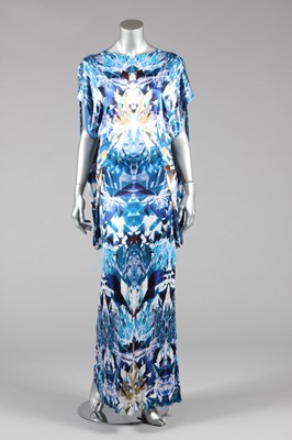 Lot 163 - An Alexander McQueen printed silk jersey...