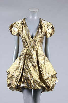 Lot 177 - An Alexander McQueen gold and silver brocaded...