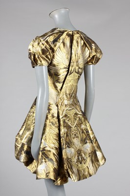 Lot 177 - An Alexander McQueen gold and silver brocaded...