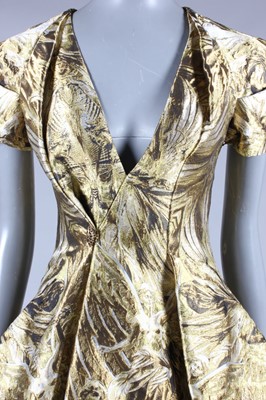 Lot 177 - An Alexander McQueen gold and silver brocaded...