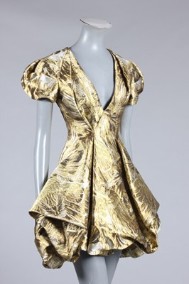 Lot 177 - An Alexander McQueen gold and silver brocaded...