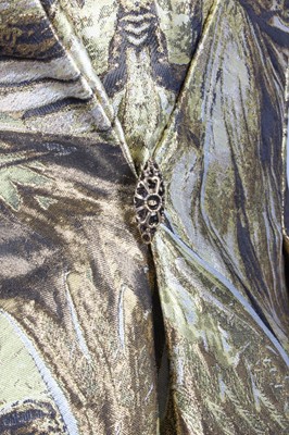 Lot 177 - An Alexander McQueen gold and silver brocaded...