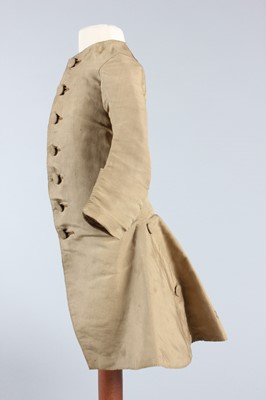 Lot 38 - A rare snuff-brown silk boy's coat, circa 1770,...