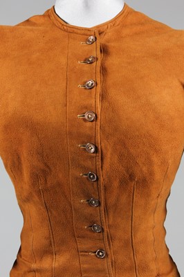 Lot 44 - A rare chamois leather lady's riding jacket or...