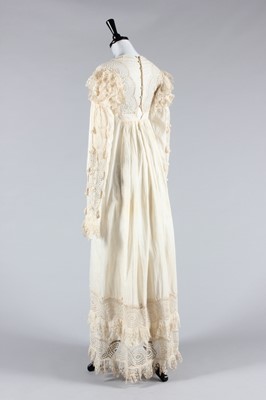 Lot 46 - A fine broderie anglaise summer gown, circa...