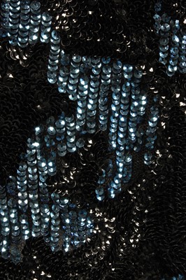Lot 81 - An electric-blue and black sequined flapper...