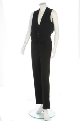 Lot 236 - Karl Lagerfeld's bespoke black wool formal...