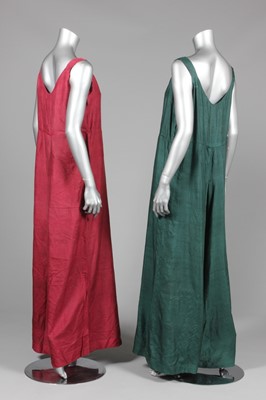 Lot 67 - Two pairs of silk lounging dungarees,...