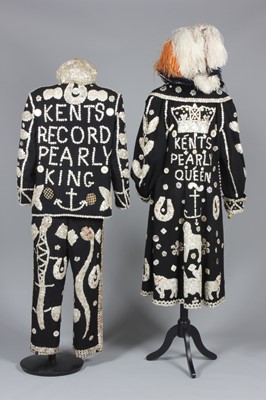 Lot 92 - 'Kent Record' Pearly King and Queen ensembles,...