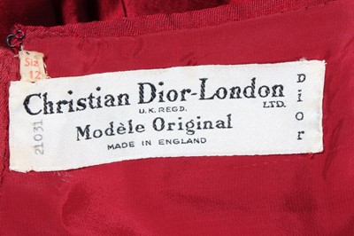 Lot 88 - A Christian Dior London slubbed wine silk...