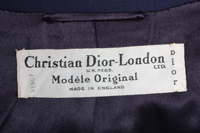Lot 91 - A Christian Dior London aqua slubbed silk...