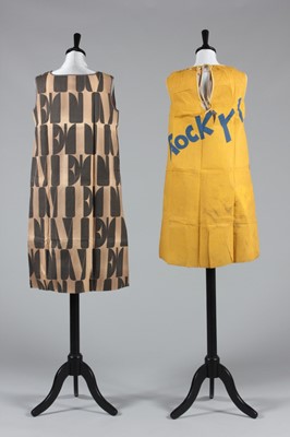 Lot 113 - Three paper dresses, American, 1960s,...