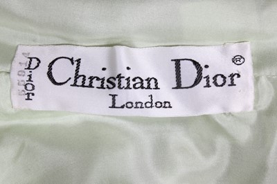 Lot 93 - A Christian Dior London pale-green silk gazar...