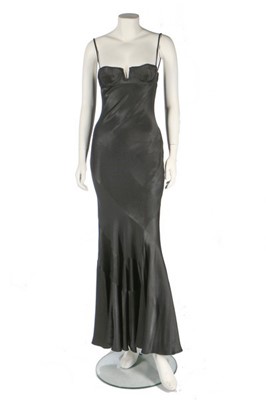 Lot 285 - A rare John Galliano black satin 'Vicar' dress,...