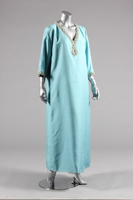 Lot 93 - A Givenchy couture pale blue slubbed silk...