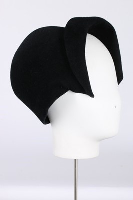 Lot 272 - Stephen Jones for John Galliano black brushed...