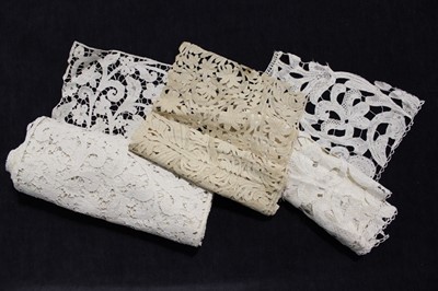 Lot 515 - A good flounce of Milanese bobbin lace, 18th...