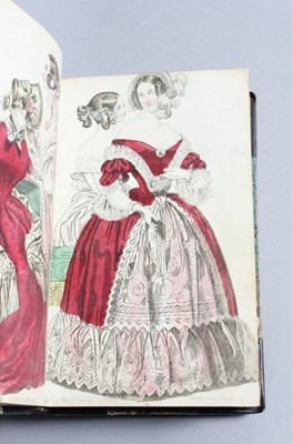 Lot 129 - Four volumes of 'The Ladies Pocket Magazine',...