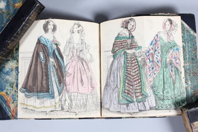 Lot 129 - Four volumes of 'The Ladies Pocket Magazine',...
