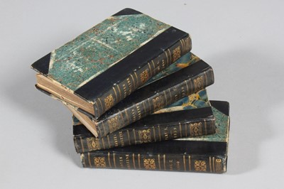 Lot 129 - Four volumes of 'The Ladies Pocket Magazine',...